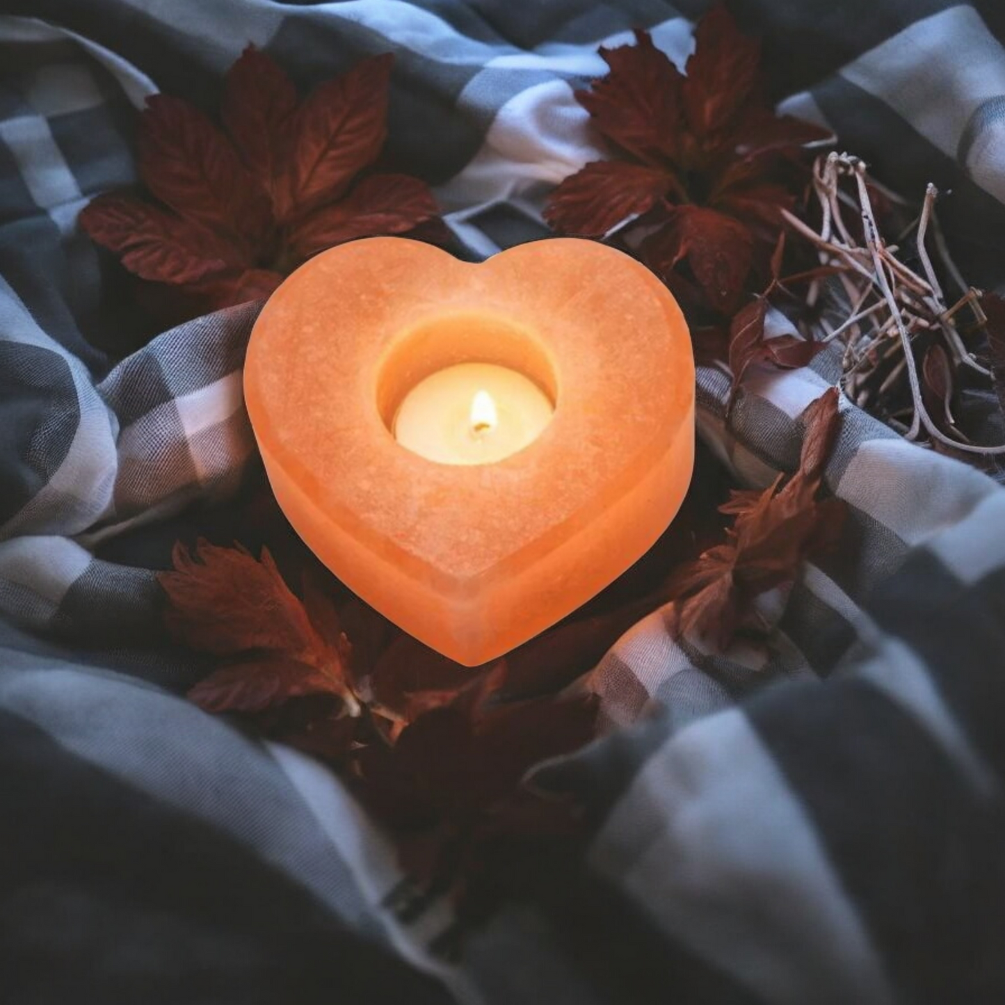 HEART SHAPE SALT CANDLE