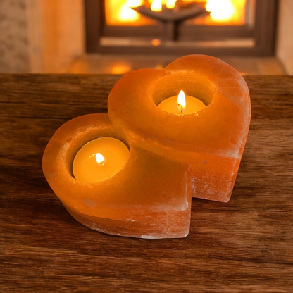 DOUBLE HEART SALT CANDLE